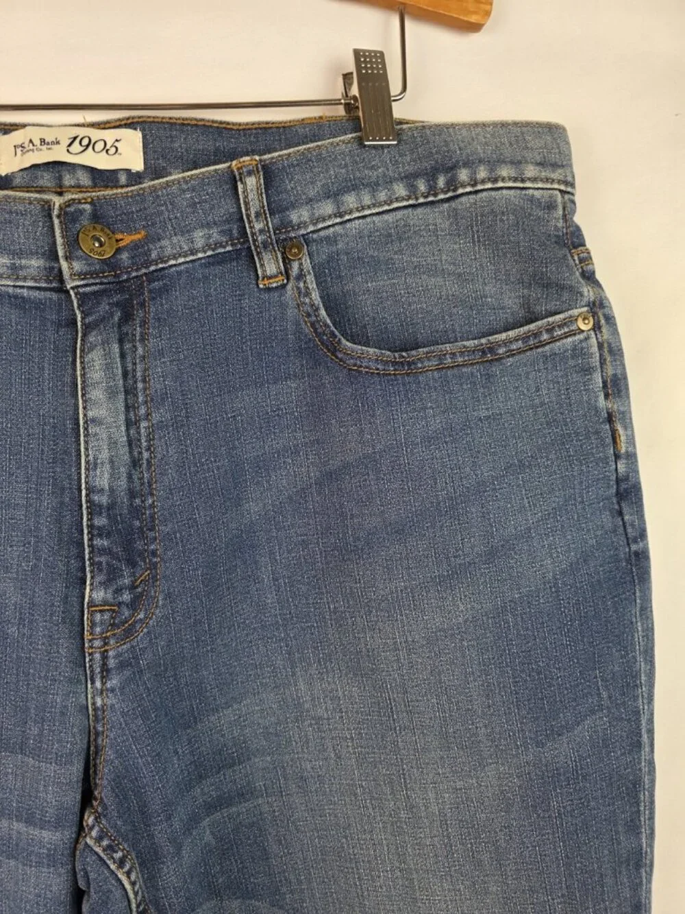 Jos A Bank 1905 Men's Jeans Size 40 x 32 Blue Tailored Fit Denim Jean Pants
